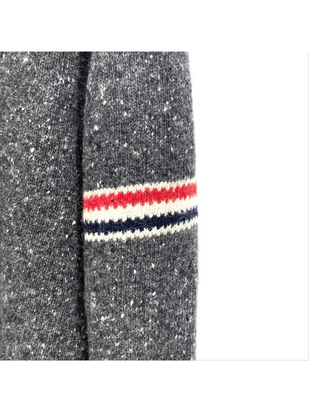 Mohair armband striped crew neck knit - THOM BROWNE - BALAAN 7