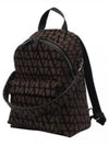 Toile Iconographe Fabric Leather Backpack Brown - VALENTINO - BALAAN 2