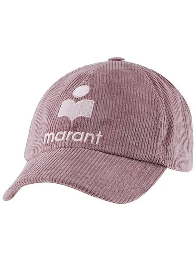 Tyron Embroidered Logo Corduroy Ball Cap Lilac - ISABEL MARANT - BALAAN 5