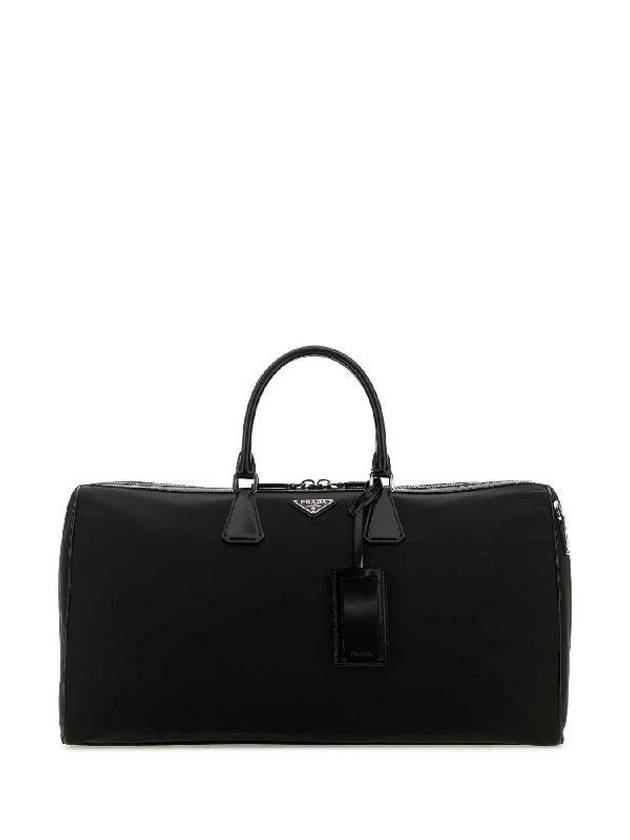 Re-Nylon Brushed Leather Duffel Bag Black - PRADA - BALAAN 2