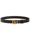 Double G Buckle Reversible Belt Black - GUCCI - BALAAN 4