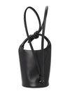 Le Petit Tourni Mini Knotted Leather Bucket Bag Black - JACQUEMUS - BALAAN 10