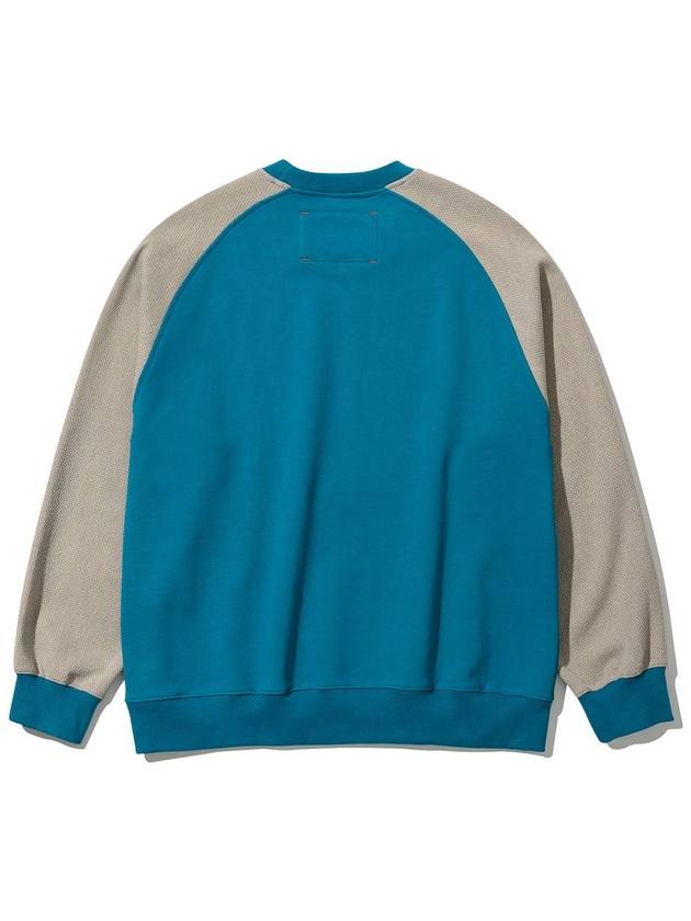 Logo embroidery color combination sweatshirt blue - UJBECOMING - BALAAN 4
