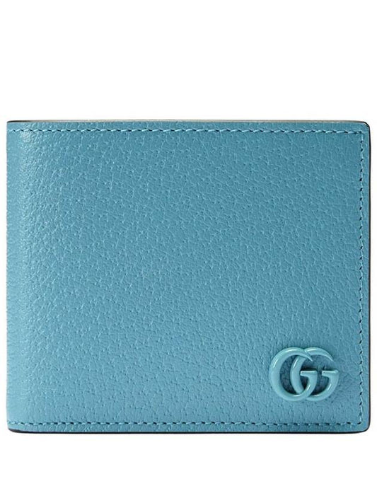 GG Marmont Leather Half Wallet Light Blue - GUCCI - BALAAN 2