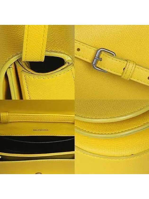 550639 Black Logo Yellow Leather Bill Day Mini Cross Bag - BALENCIAGA - BALAAN 5