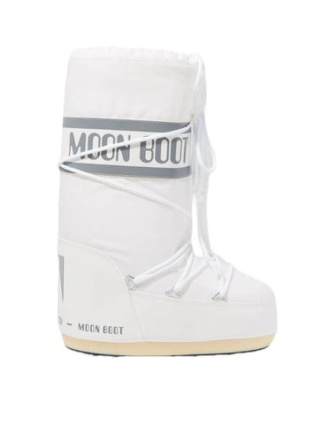 Logo Fabric Icon Nylon Snow Winter Boots White - MOON BOOT - BALAAN 1