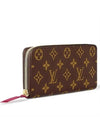 Monogram Clemence Long Wallet Brown Fuchsia - LOUIS VUITTON - BALAAN 3