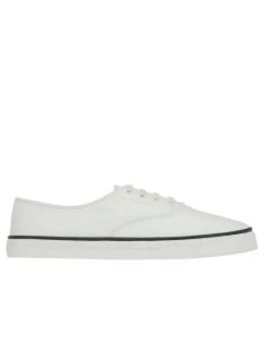 Tandem Leather Low Top Sneakers White - SAINT LAURENT - BALAAN 2