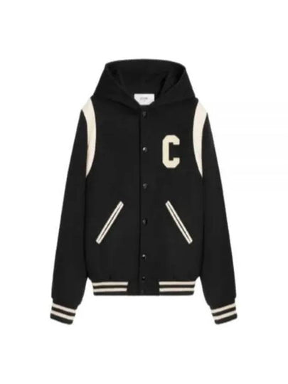 Teddy Cashmere Wool Hooded Jacket Black - CELINE - BALAAN 2