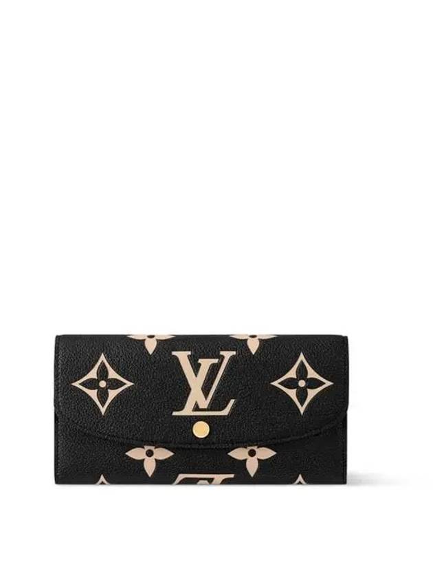 Emilie Bi Color Monogram Empreinte Leather Long Wallet Black - LOUIS VUITTON - BALAAN 2