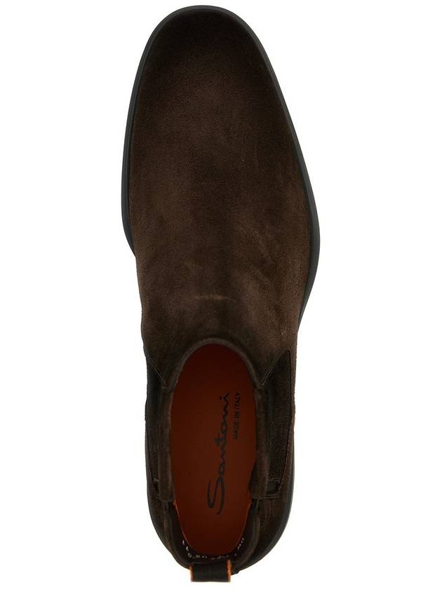 Santoni Suede Ankle Boots - SANTONI - BALAAN 4