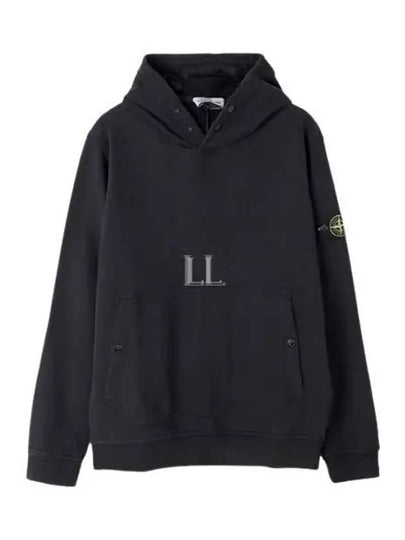 Garment Dyed Hoodie Black - STONE ISLAND - BALAAN 2