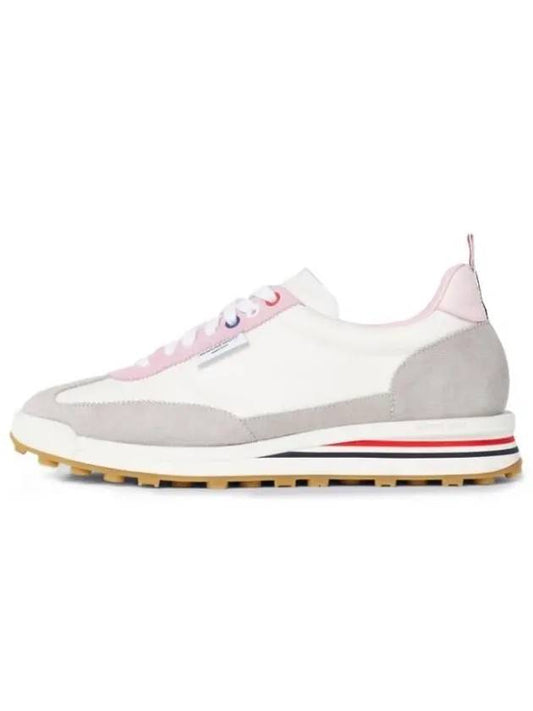 Tech Runner Low Top Sneakers White Pink - THOM BROWNE - BALAAN 2