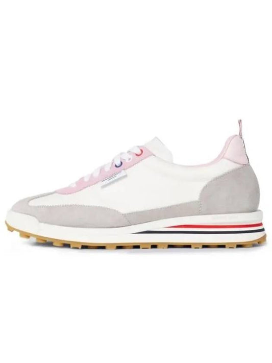 Tech Runner Low Top Sneakers White Pink - THOM BROWNE - BALAAN.