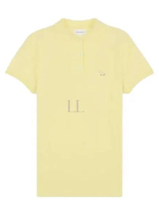 Baby Fox Patch Regular Polo Shirt Yellow - MAISON KITSUNE - BALAAN 2