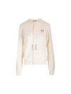 White Heart Wappen Round Neck Wool Cardigan Ivory - COMME DES GARCONS PLAY - BALAAN 2