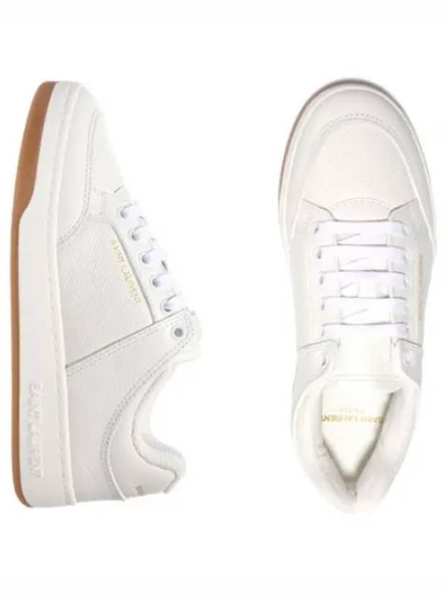 Grained Leather Low Top Sneakers Women s - SAINT LAURENT - BALAAN 1