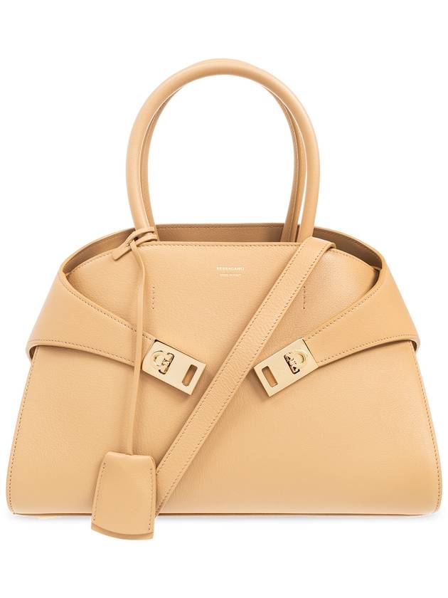 FERRAGAMO ‘Hug’ Shoulder Bag, Women's, Beige - SALVATORE FERRAGAMO - BALAAN 1