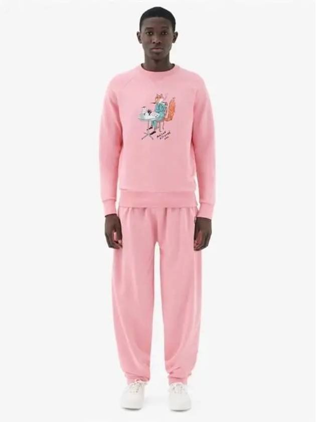 Oly Coffee Fox Classic Cotton Sweatshirt Bubblegum Pink - MAISON KITSUNE - BALAAN 6