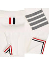 Milano Stitch Crewneck 4-Bar Cotton Crepe Knit Top White - THOM BROWNE - BALAAN 8