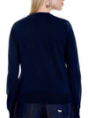 Women's Baby Fox Patch Regular Knit Top Deep Navy - MAISON KITSUNE - BALAAN 5