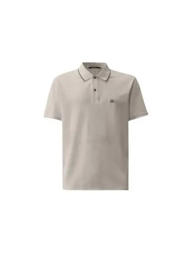 Stretch Piquet Regular Striped Collar Polo Shirt Grey - CP COMPANY - BALAAN 2