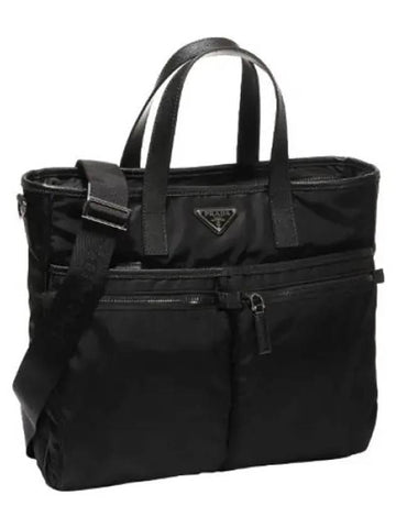 Re nylon and Saffiano leather tote bag men - PRADA - BALAAN 1