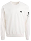 Logo Patch Sweatshirt White - CP COMPANY - BALAAN 1