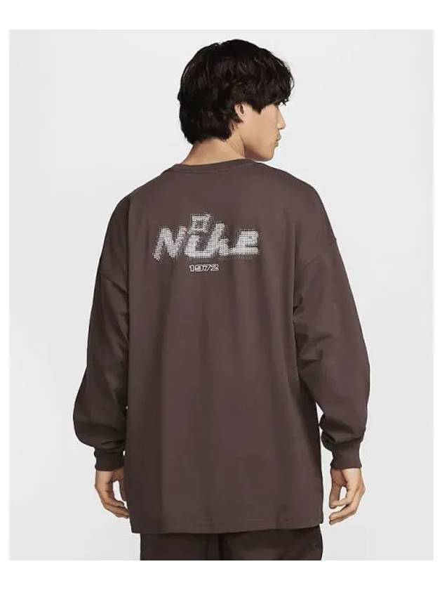 Sportswear Oversized Long Sleeve T Shirt M BarLOAKE Locke Brown Wolf Gray HQ2964 237 - NIKE - BALAAN 2