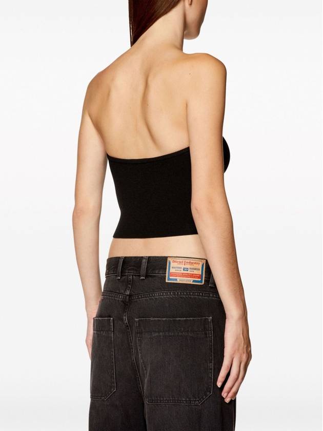 M Clarksvillex Logo Plaque Tube Top Black - DIESEL - BALAAN 6