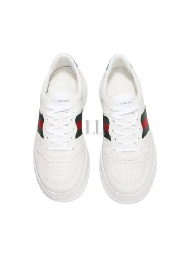 Web Detail Blue Tab Low Top Sneakers White - GUCCI - BALAAN 2