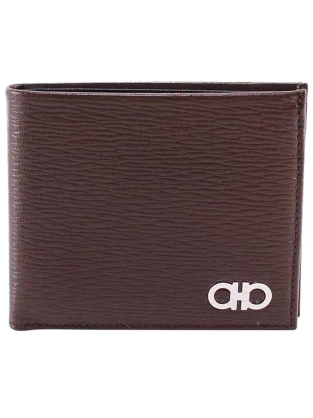 Gancini Half Wallet Brown - SALVATORE FERRAGAMO - BALAAN 1