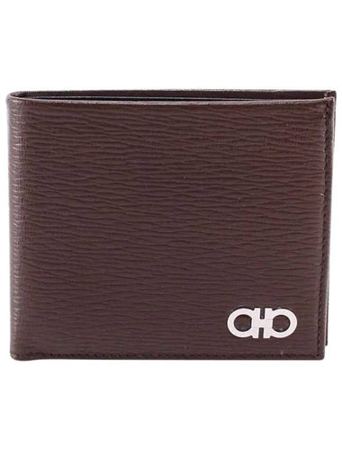 Gancini Half Wallet Brown - SALVATORE FERRAGAMO - BALAAN 1