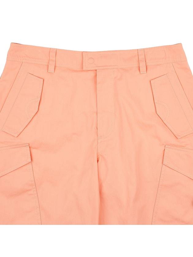 Cargo Bermuda Cotton Blended Canvas Shorts Orange - DIOR - BALAAN 4