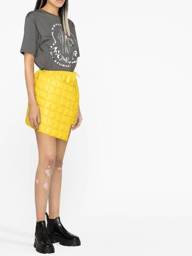 Down Filled Quilted Asymmetric Skirt - MONCLER - BALAAN 3