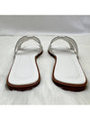 24 Years Women s Oran Sandals White Leather 37 5 Slippers - HERMES - BALAAN 4