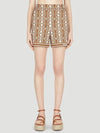 Anagni Logo Graphic Shorts Brown - MAX MARA - BALAAN 3