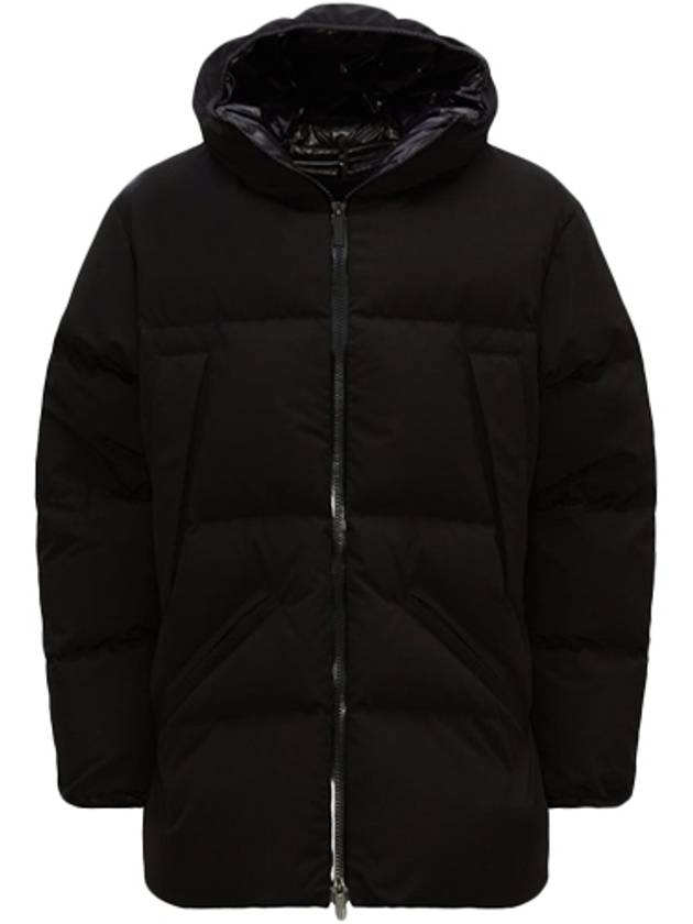 1C00027 57843 999 WASHIBA Back Logo Hooded Down Jumper Black Men's Jacket TR - MONCLER - BALAAN 1