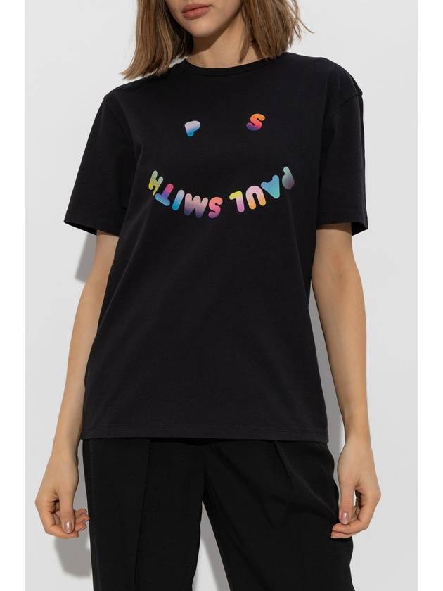 PS Paul Smith T-shirt With Printed Logo, Women's, Black - PAUL SMITH - BALAAN 3