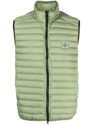 Loom Woven Chambers Recycled Nylon Down Padding Vest Green - STONE ISLAND - BALAAN 1