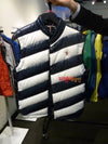 Size 0 white navy diagonal padded vest - MONCLER - BALAAN 2