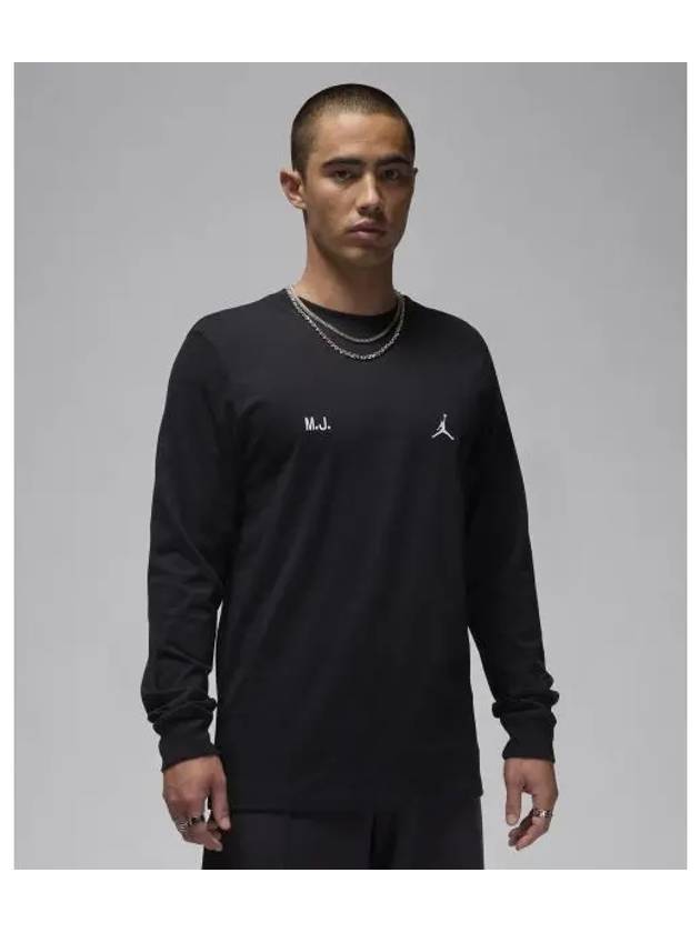 Jordan Long Sleeve Top M Black White FZ1934 010 - NIKE - BALAAN 2