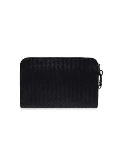 Intrecciato Documents Zipper Clutch Bag Black - BOTTEGA VENETA - BALAAN 2