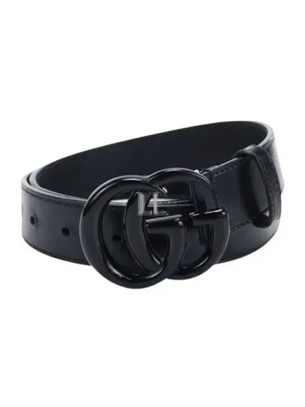 GG Marmont Thin Belt Black - GUCCI - BALAAN 2