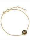 Kira Enamel Chain Bracelet Gold Black - TORY BURCH - BALAAN 2