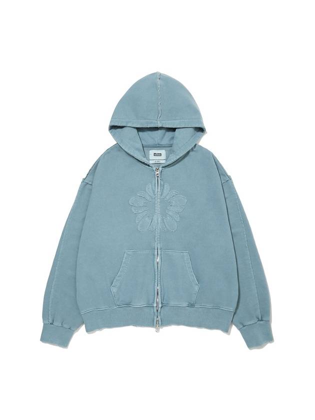 Runway Mugung Vintage Zip Up Hoodie Aqua - ULKIN - BALAAN 1