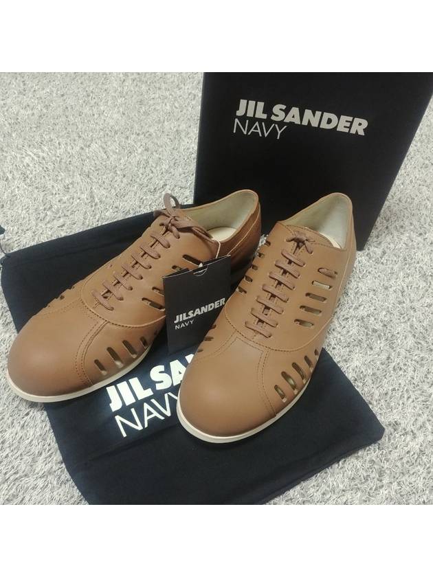 Navy Laser Cut Derby Shoes - JIL SANDER - BALAAN 1