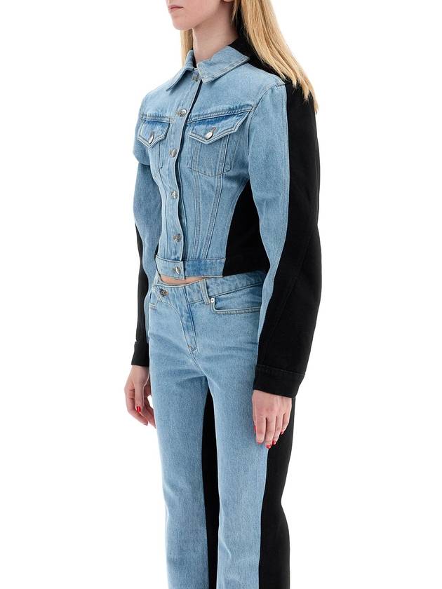 bicolor denim jacket - MUGLER - BALAAN 4