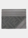 Diagonal FF Canvas Card Wallet Gray - FENDI - BALAAN 4