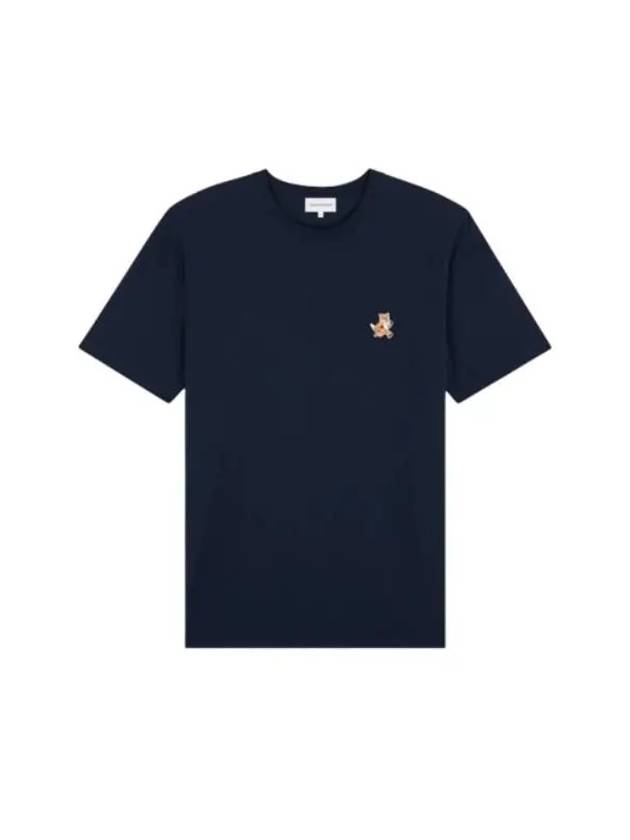 Speedy Fox Patch Comfort Short Sleeve T-Shirt Ink Blue - MAISON KITSUNE - BALAAN 2